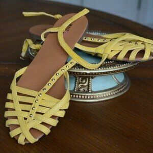 Just Fab shoes Yellow sandals size 7